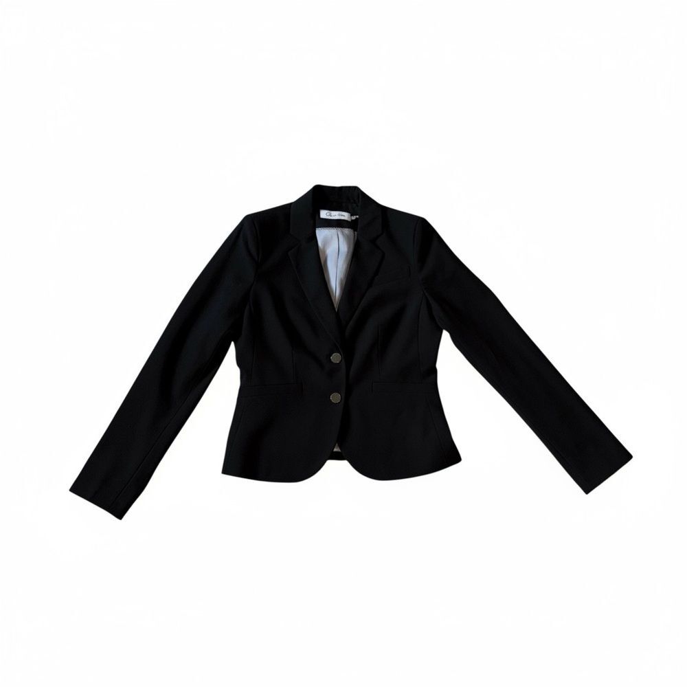 Calvin Klein Blazer Suit Jacket Petite Black Casual Classic Work Office